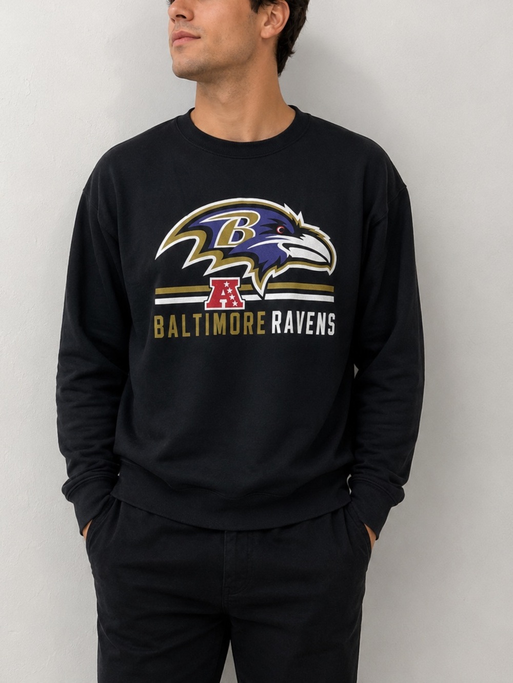 Baltimore Ravens woman Large Ravens Pullover‎ Sweatshirt